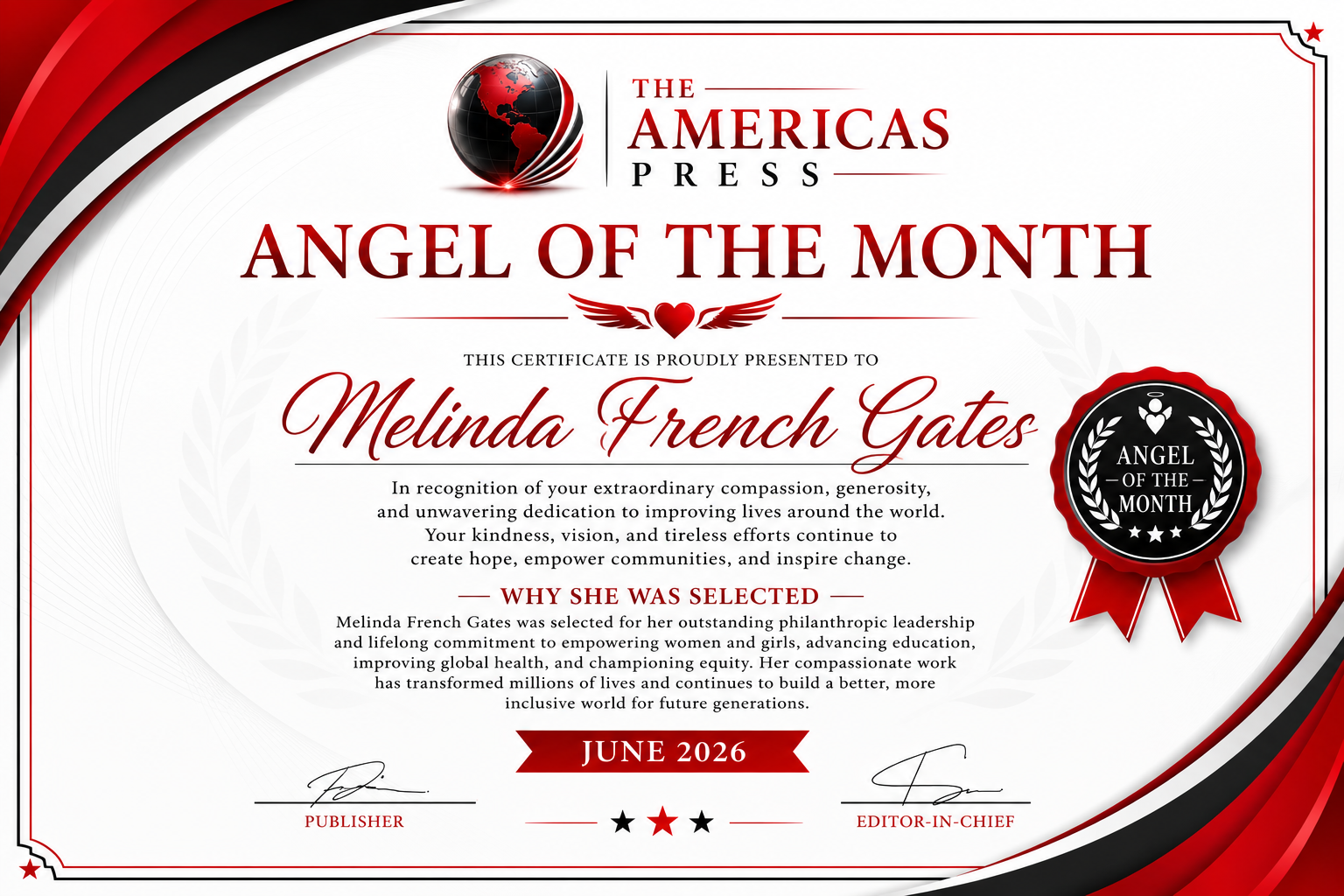 Angel of the Month – Melinda French Gates